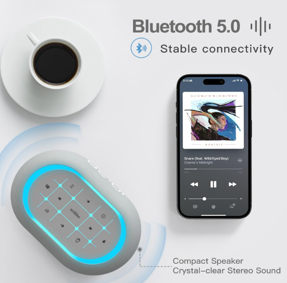 Radio reloj despertador digital con altavoz Bluetooth